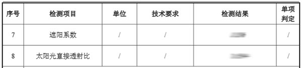 中空玻璃檢測項目結果