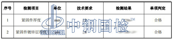 鋼絲繩檢測項(xiàng)目結(jié)果