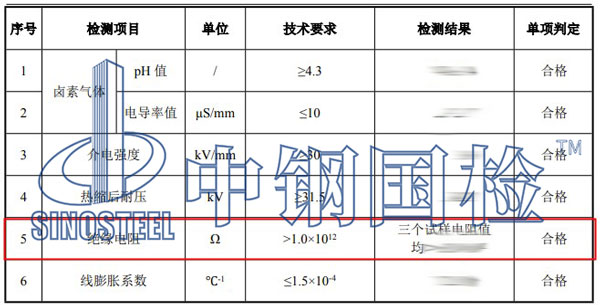 絕緣電阻檢測項(xiàng)目結(jié)果